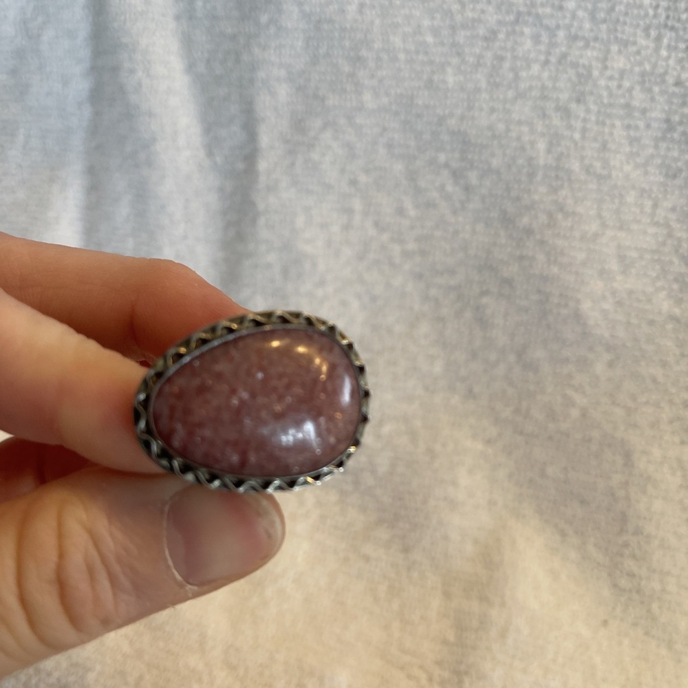 Amazing DTR Jay King Strawberry Quartz Sterling Silver Statement Ring Sz 6